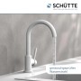 Schütte Spültischarmatur Cornwall, Weiß Matt, mit laufendem Wasser.