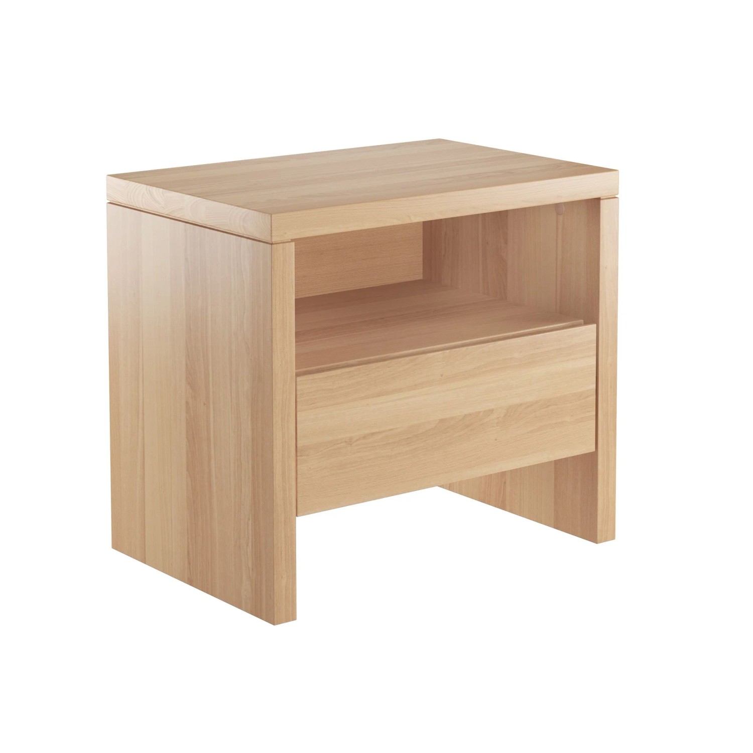 Erst-Holz Nachttisch Buche Nachtkästchen Bettkommode mit Schublade