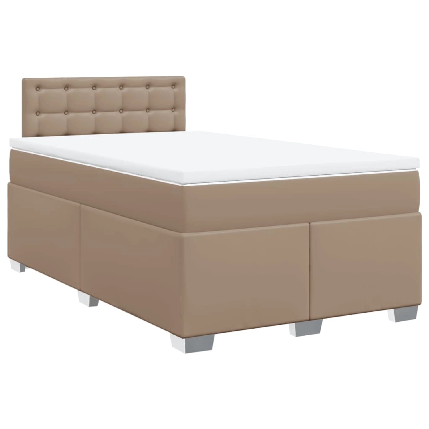 vidaXL Boxspringbett Matratze Cappuccino-Braun 120x200cm Kunstleder2097882 günstig online kaufen