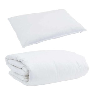 vidaXL Winterbettdecke mit Kissen 2-Tlg Weiß Daunenfeder 3376286