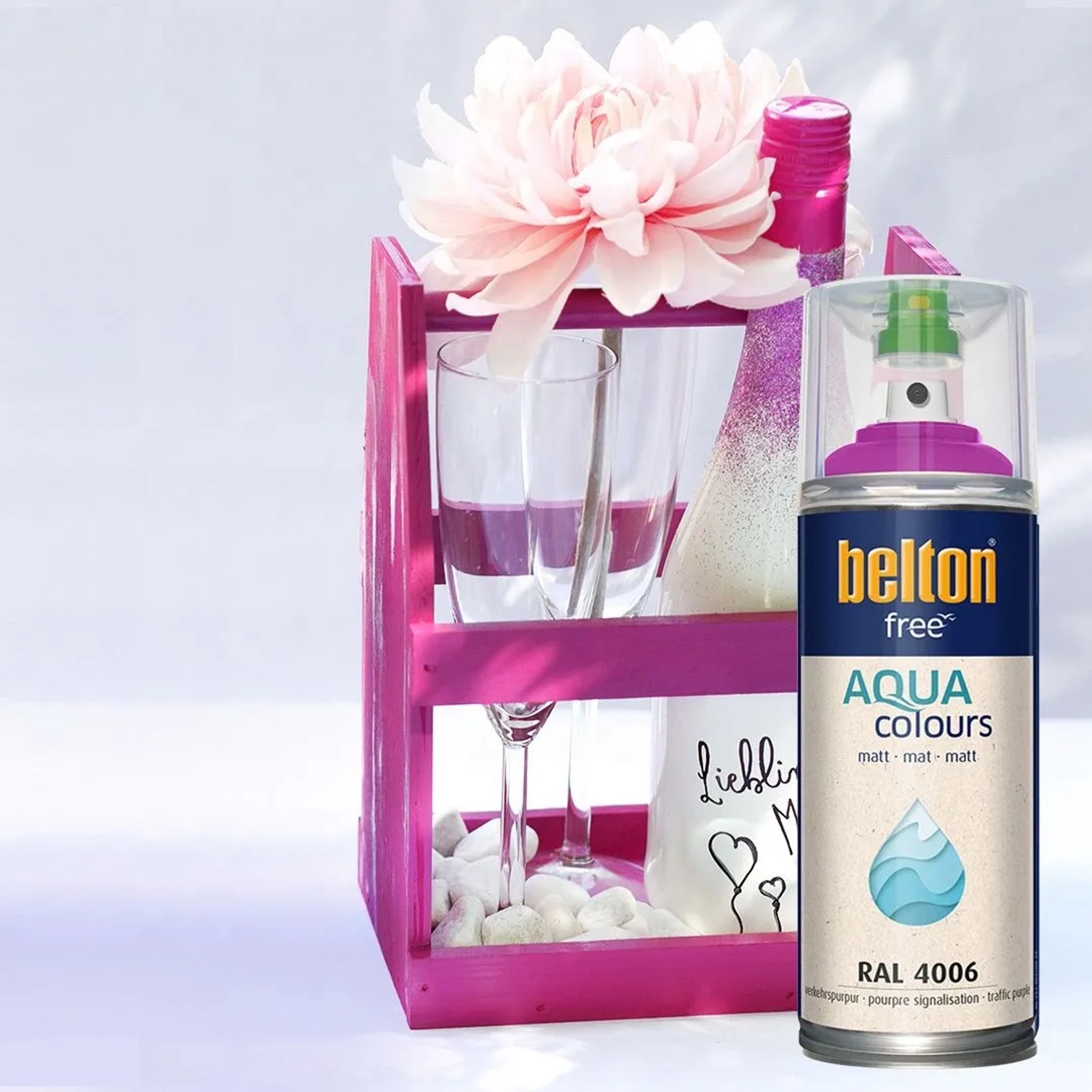 Belton Free AQUAcolours Buntlack RAL 4006 Verkehrspurpur matt 400 ml_6