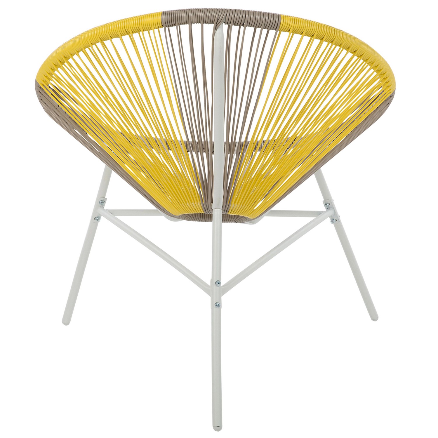 Bunter Cocktailsessel (Gelb, Beige, Weiß) von Beliani, ideal für Garten & Balkon.