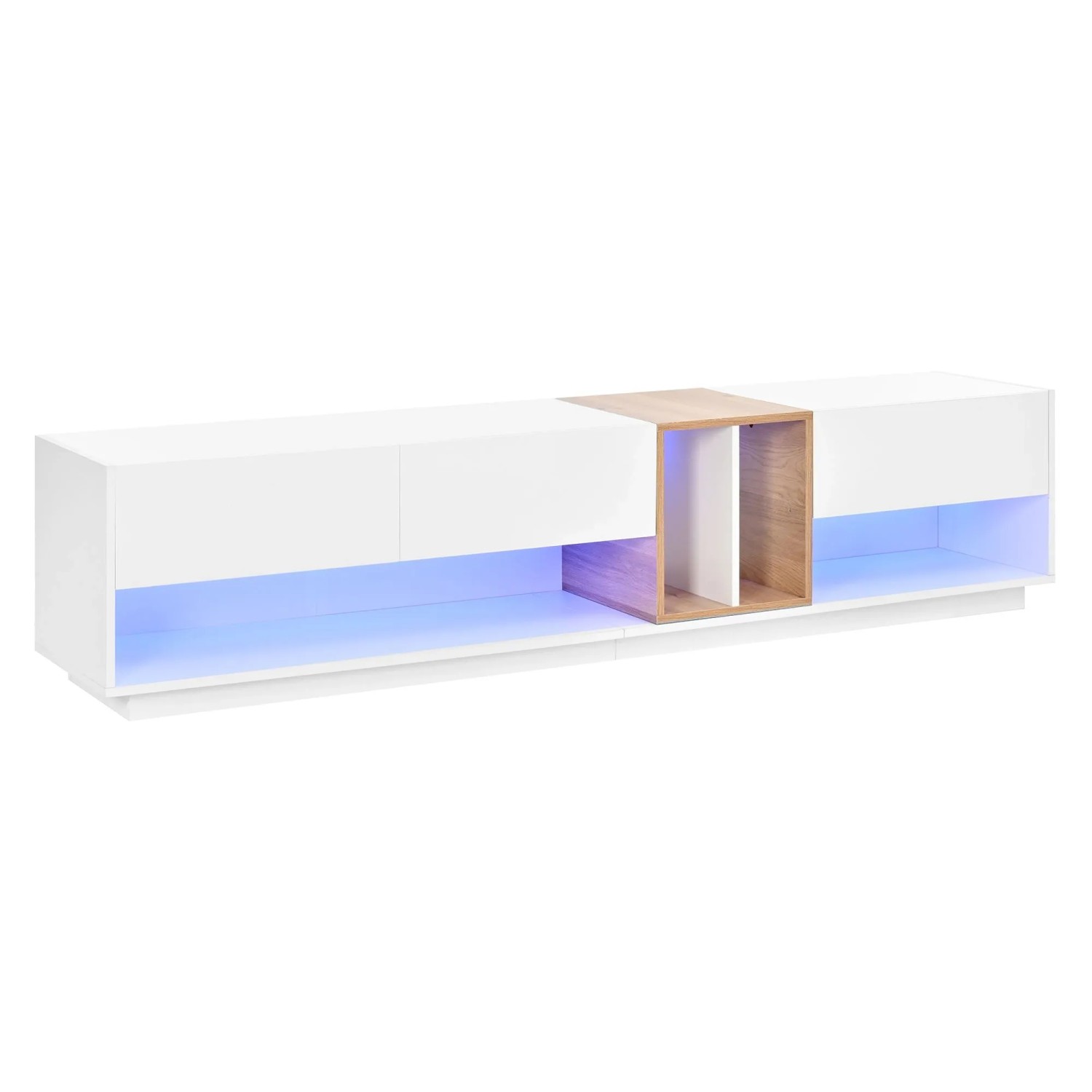 Merax TV Lowboard Hochglanz LED App Steuerung Wohnzimmer