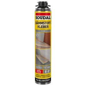 Soudal Dämmstoffkleber Pistole, 750ml Dose für schnelle und saubere Dämmstoffplatten-Verklebung.