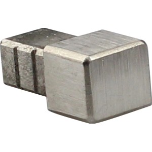 Ecke Quadrat-Abschlussprofil, Edelstahl gebürstet, 10mm, 2er-Pack für Fliesenschienen.