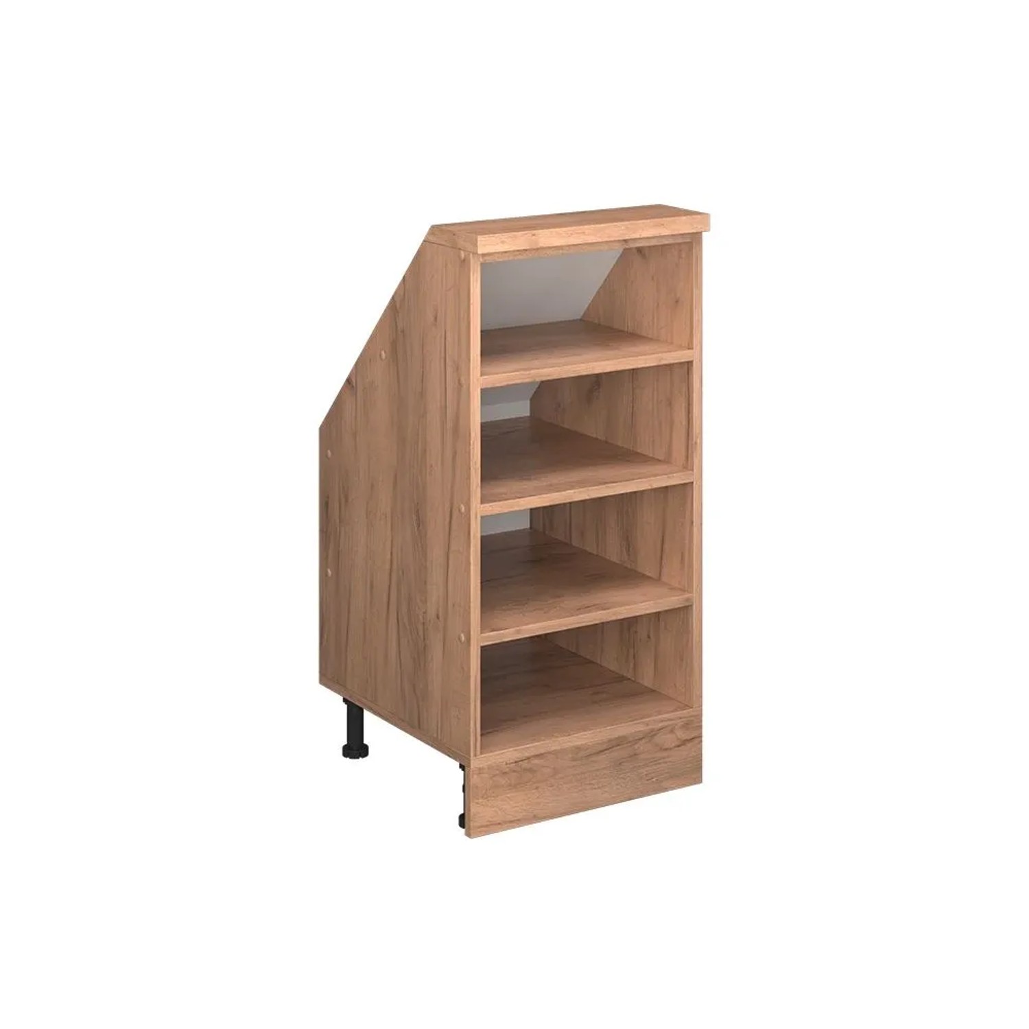 Vicco Küchenschrank für Dachschrägen R-Line Goldkraft Eiche 40 x 82 mit 4 Fächern Art Nr 58285