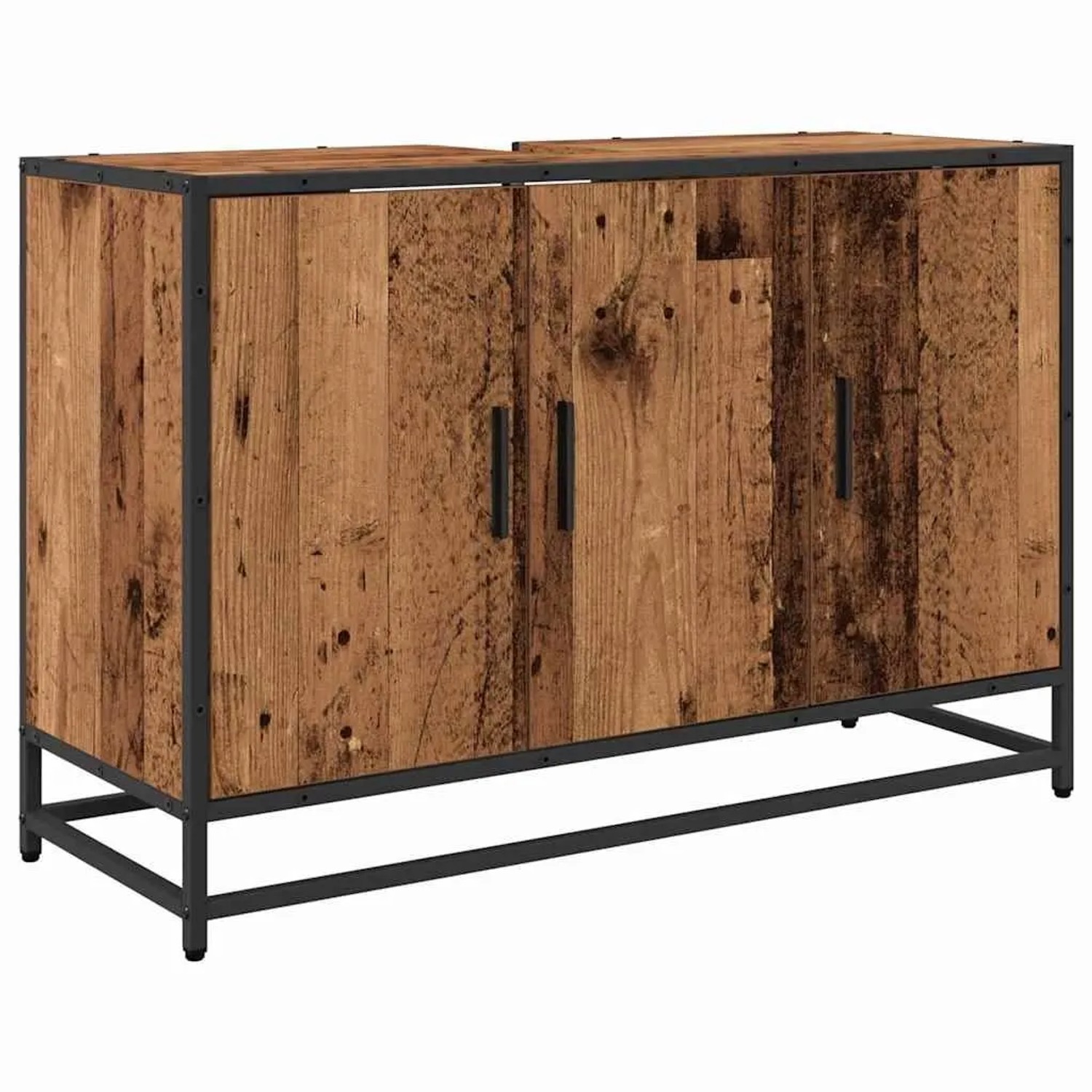 vidaXL Badezimmerschrank mit Tür Altholz 90 x 33 x 60 cm Holzwerkstoff 8836 günstig online kaufen