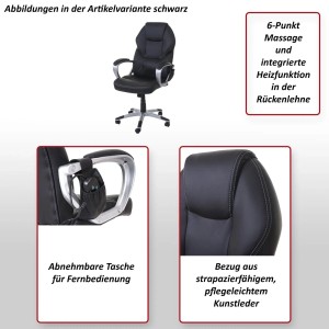 MCW Massage-Bürostuhl A69 Creme
