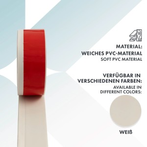 Weiße, selbstklebende KARAT Sockelleiste Oslo, 25 Meter Rolle.