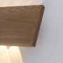 LED-Wandlampe Palma im Holzdekor, 32x12cm, für stimmungsvolle Beleuchtung.