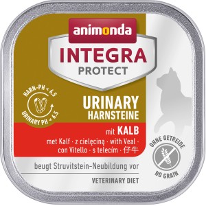 Integra Protect Urinary Struvit Kalb, Spezialfutter für Katzen zur Vorbeugung von Struvitsteinen.
