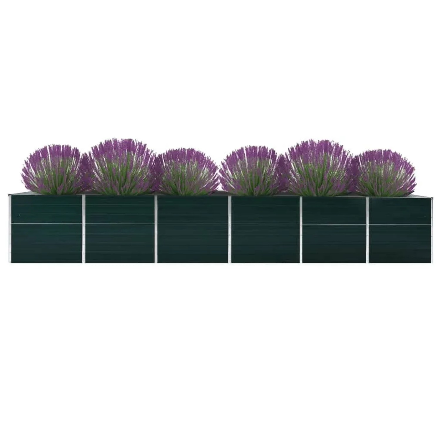 DELUKE Hochbeet Für Garten OSKAR Grünfarbig 480x80x77cm Verzinkter Stahl Hochbeet Metall Gartenbeet Kräuterbeet Blumenbeet Beet Hoch