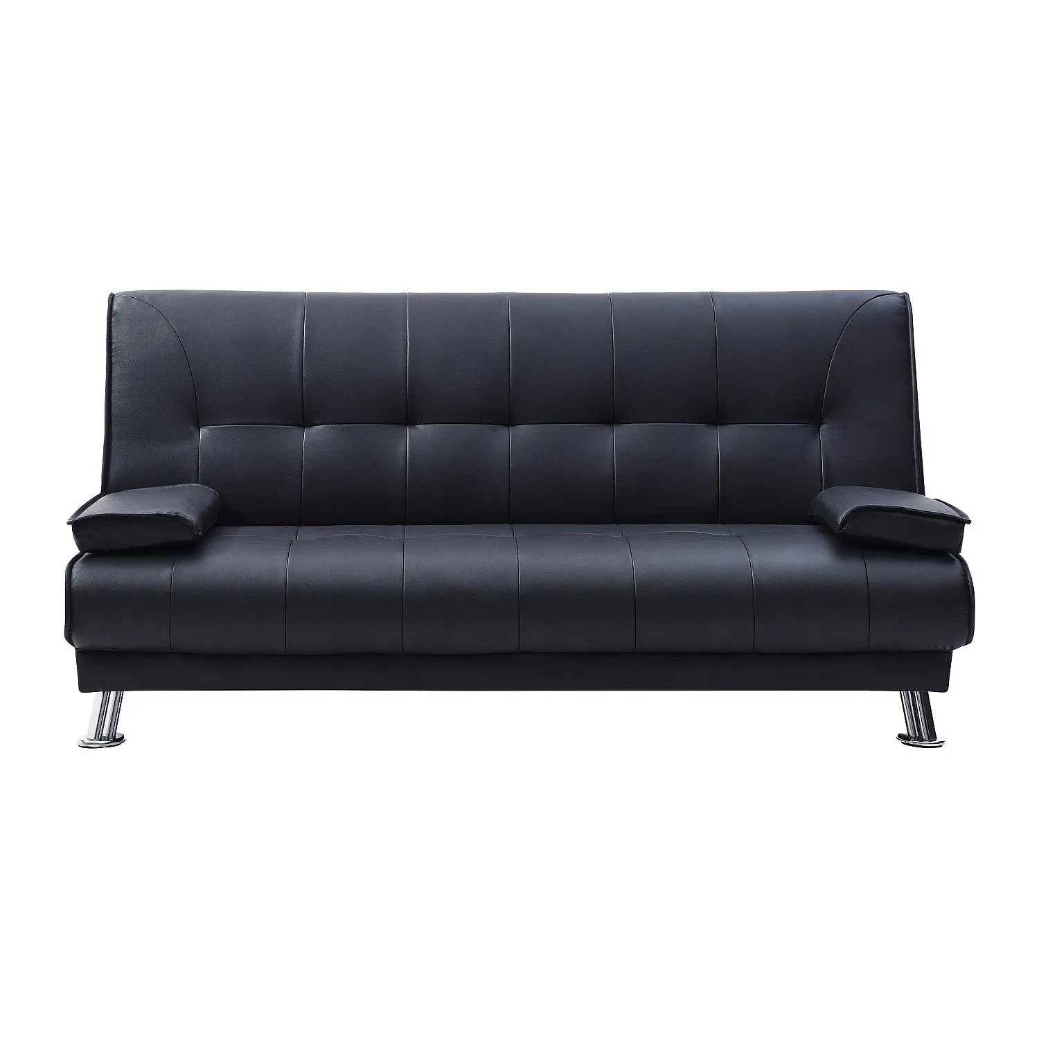 Vente-unique Schlafsofa Maxime Schwarz 192 cm