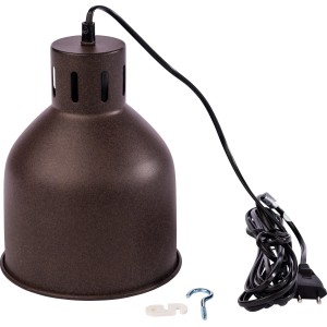 Venso E27 Lampenschirm SAGA in Rostbraun für Pflanzenlampen mit Belüftung und Zubehör.