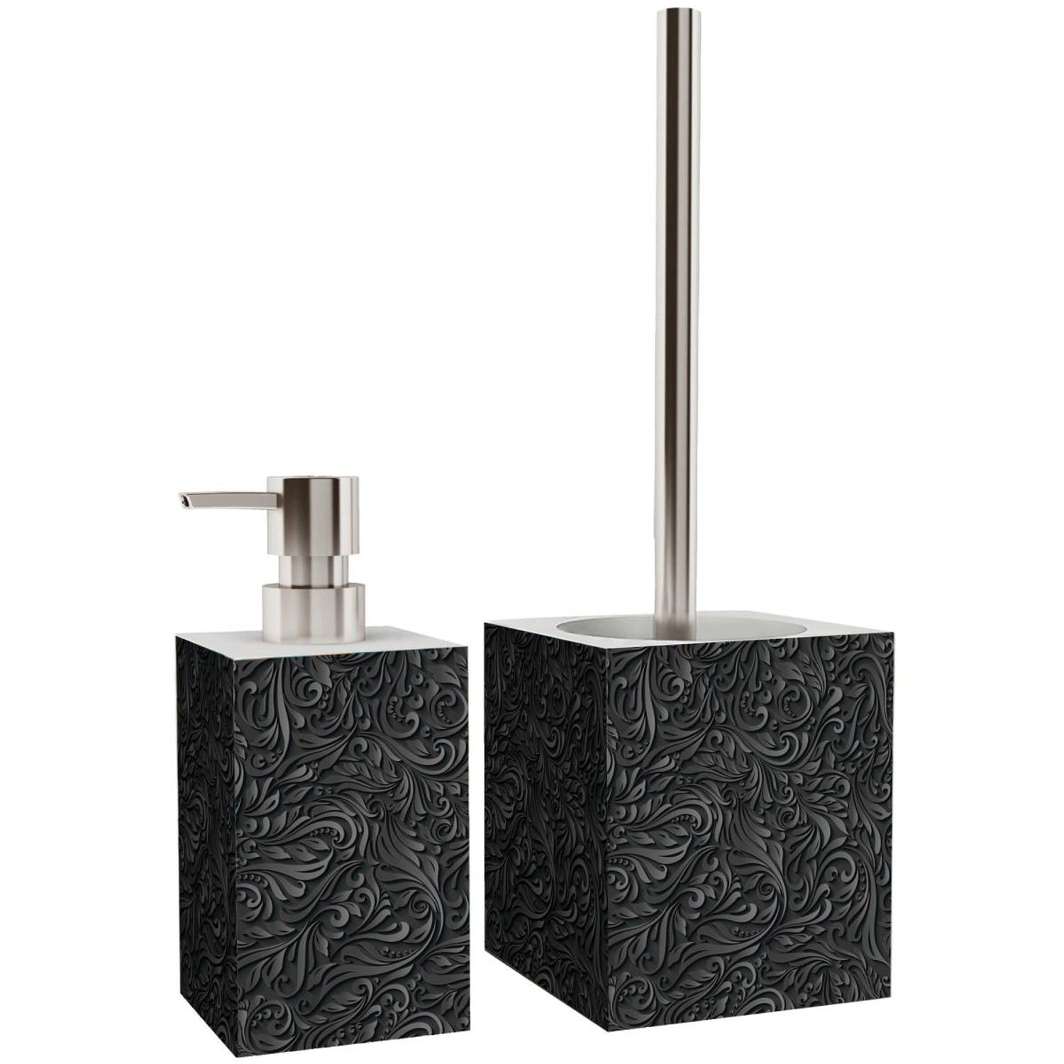 SANILO Badezimmer Set Seifenspender und WC Bürste Floral günstig online kaufen