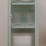 Furn.Design Vitrine Metall Mintgrün 40 x 102 cm 1-türig 3 Fächer Maram_2