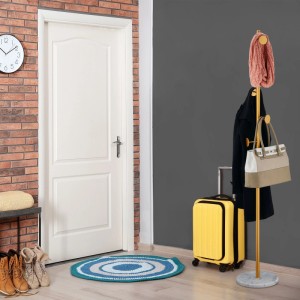 Relaxdays Garderobenständer Marmor Weiß Schwer 172 cm x 29 cm 5,5 kg