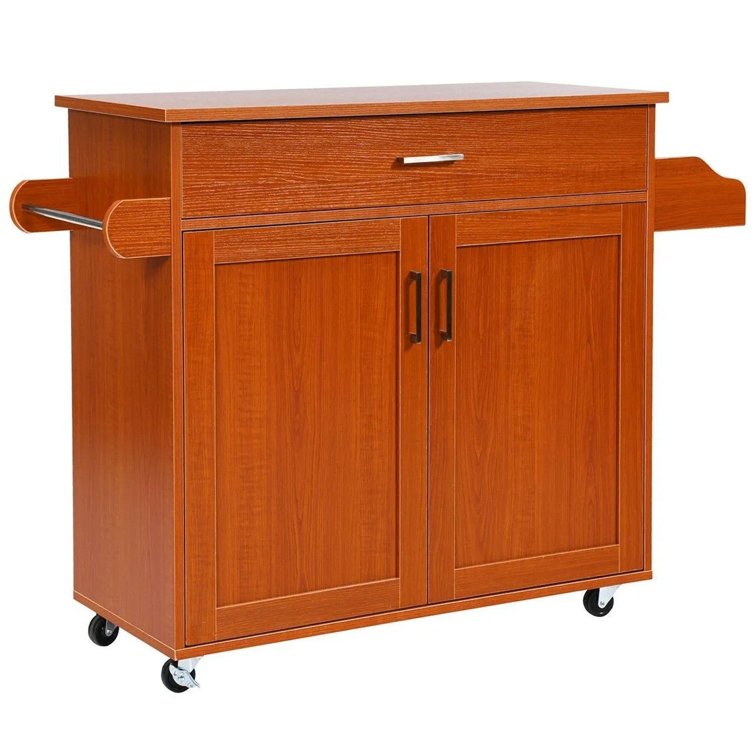 Costway Küchenwagen mit Rollen Aus Holz Braun 116 x 40 x 85 cm günstig online kaufen