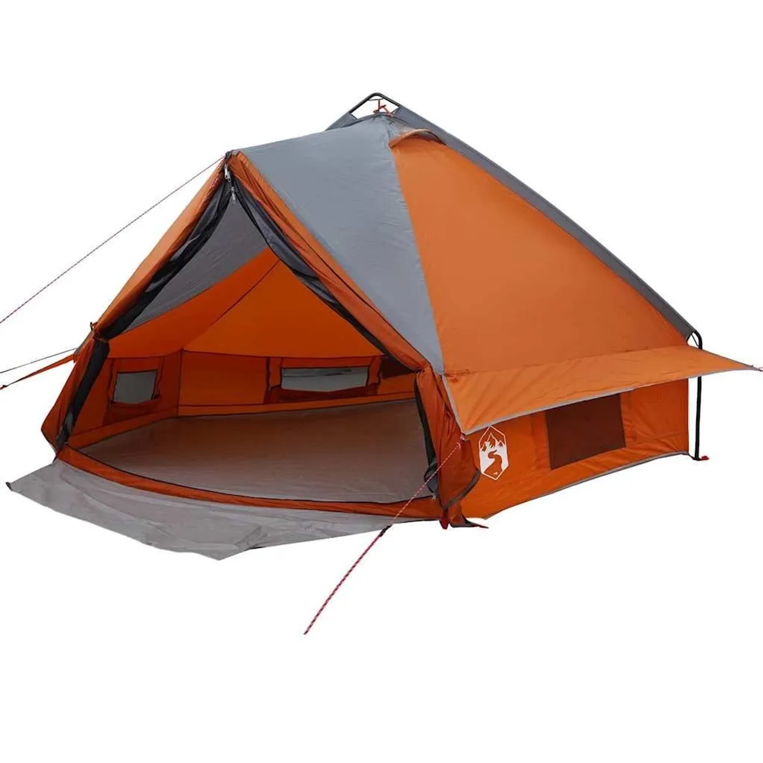 vidaXL Teepee Zelt mit Dach Grau und Orange 490 x 410 x 210 cm 42004073