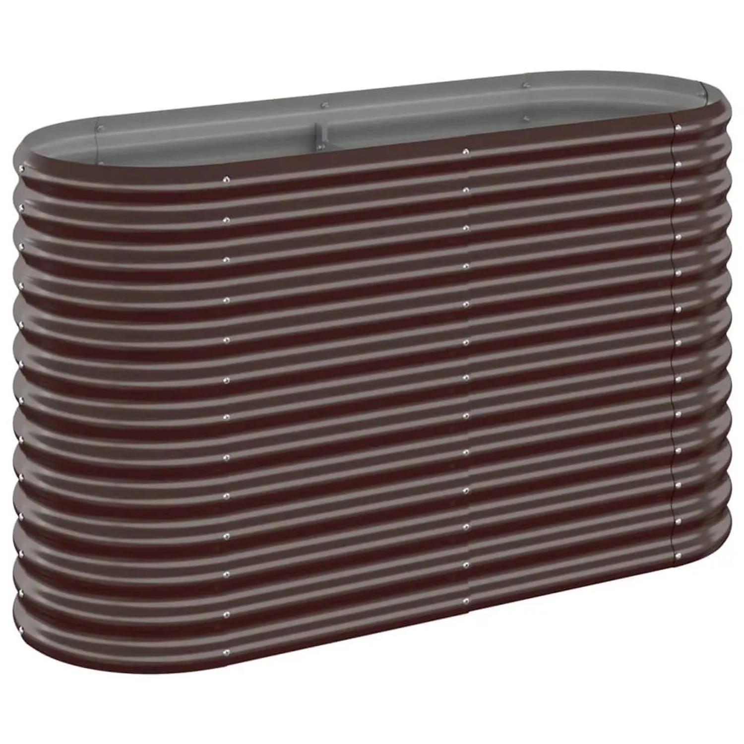 Furnicato Hochbeet Verzinkter Stahl 114x40x68 Cm Braun