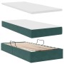 vidaXL Bett mit LED-Lichtleisten Dunkelgrün 200 x 200 cm Samt 3371618_10