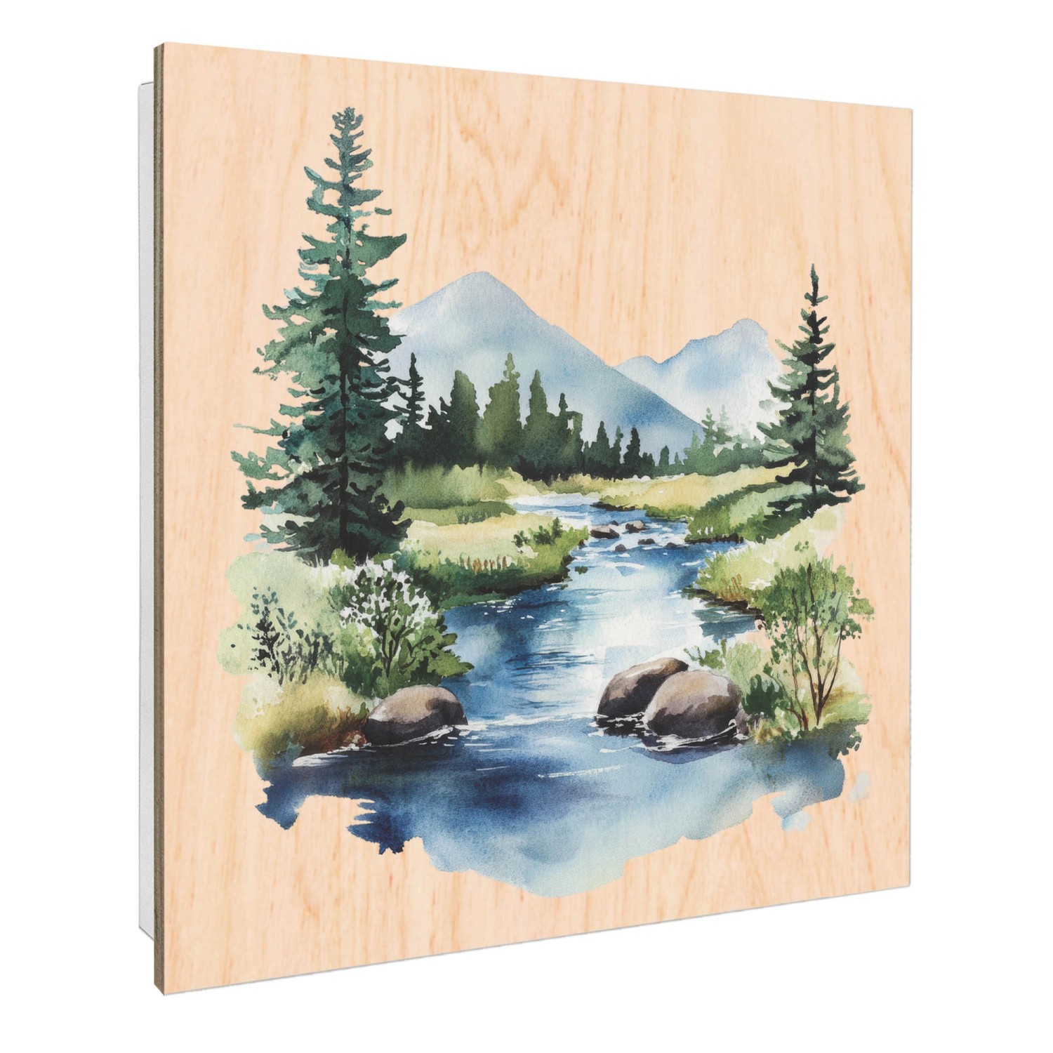 Banjado Schlüsselkasten mit Holzfront 30x30cm Weiß Scharnier Links 50 Haken günstig online kaufen