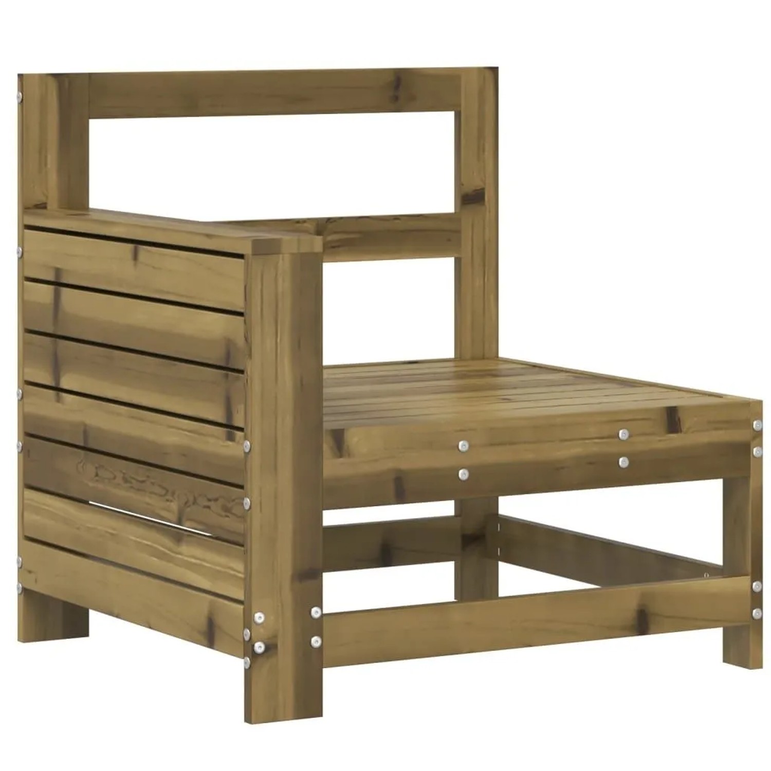 vidaXL Gartensofa mit Armlehne 69x62x70,5 cm Kiefernholz Imprägniert 844887