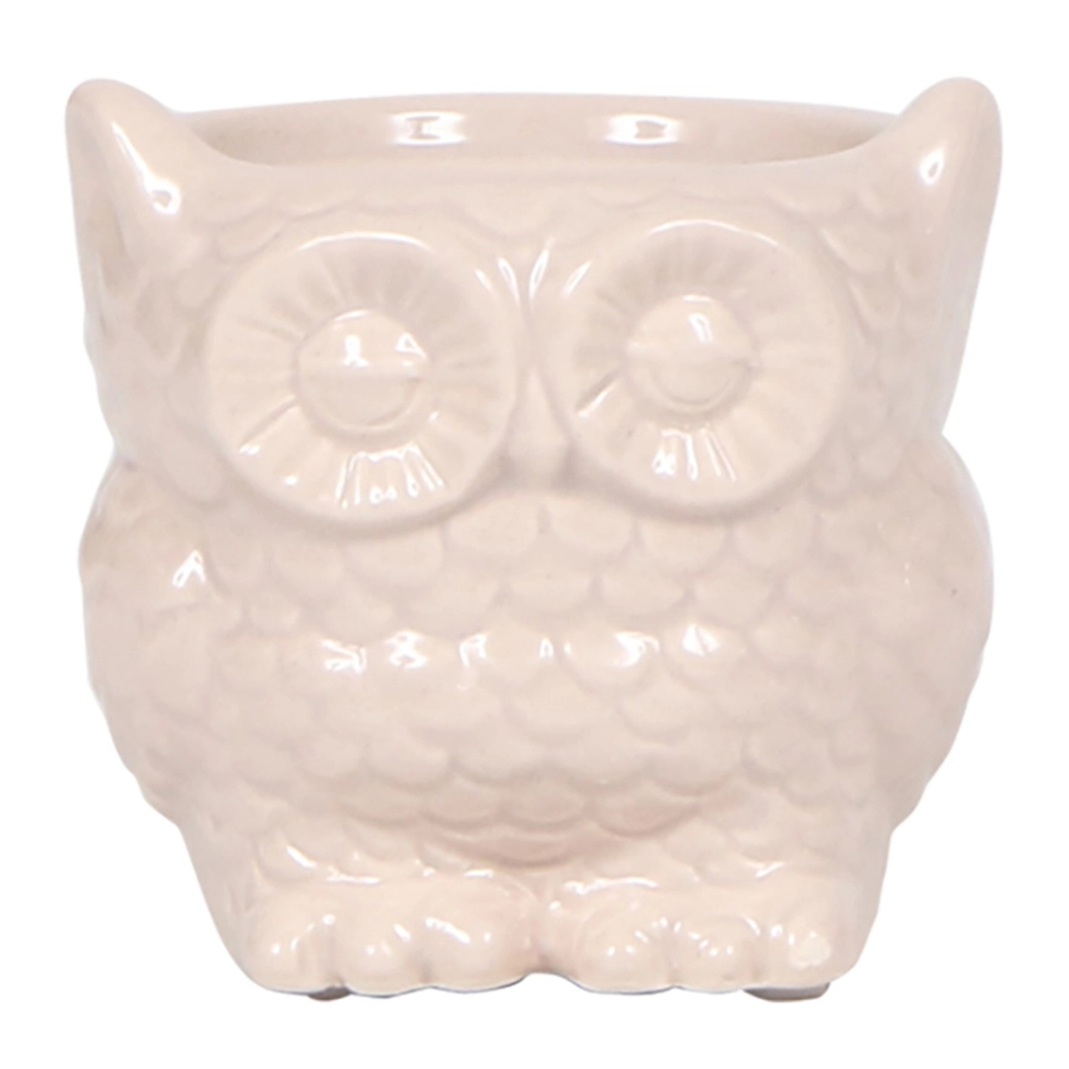 Keramik-Übertopf Owl Ø 6 cm x 5 cm Weiß günstig online kaufen