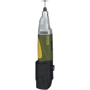 Proxxon Akku-Bohrschleifer IBS/A mit Akku und Ladegerät. Kompakte Schleifmaschine für präzises Arbeiten.