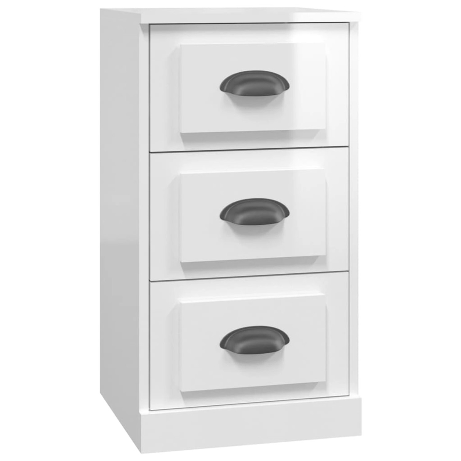 vidaXL Sideboard Hochglanz-Weiß 36x35,5x67,5 cm Holzwerkstoff 816218