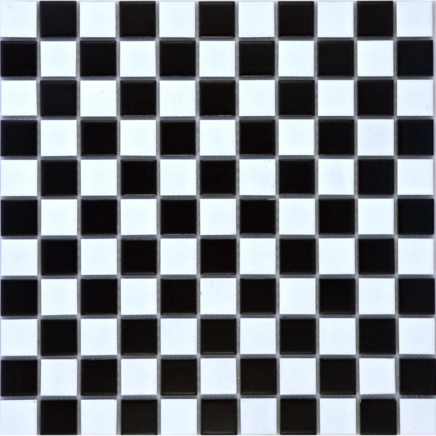 Mosaikmatte Schachbrett Schwarz Weiß Keramik 30 cm x 30 cm