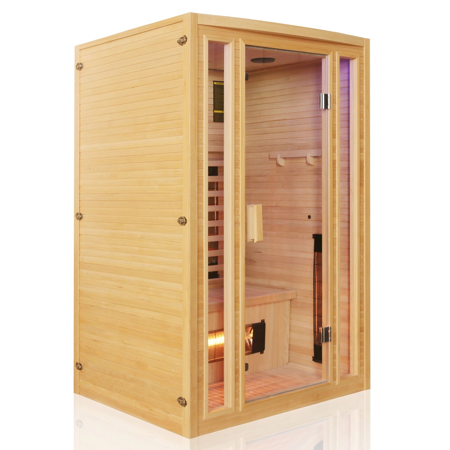 TroniTechnik Infrarotkabine Sauna Manila 120cm x 100cm 2 Personen Vollspekt günstig online kaufen