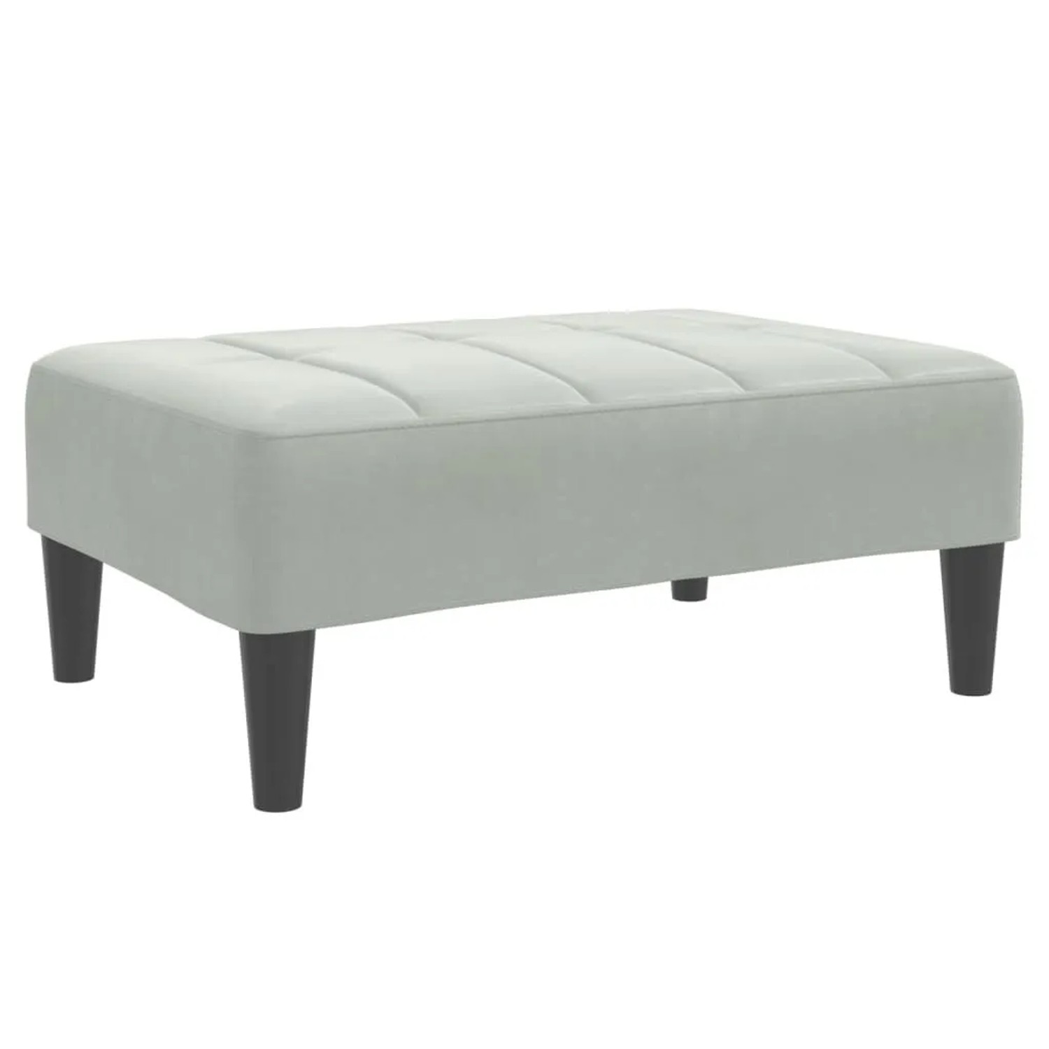 vidaXL Fußhocker Hellgrau 77x55x31 cm Samt 4007384