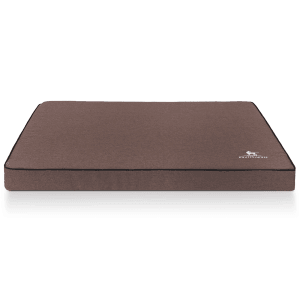 Knuffelwuff Hundematte Nantucket, orthopädisch, Velours, braun, 80x60cm.