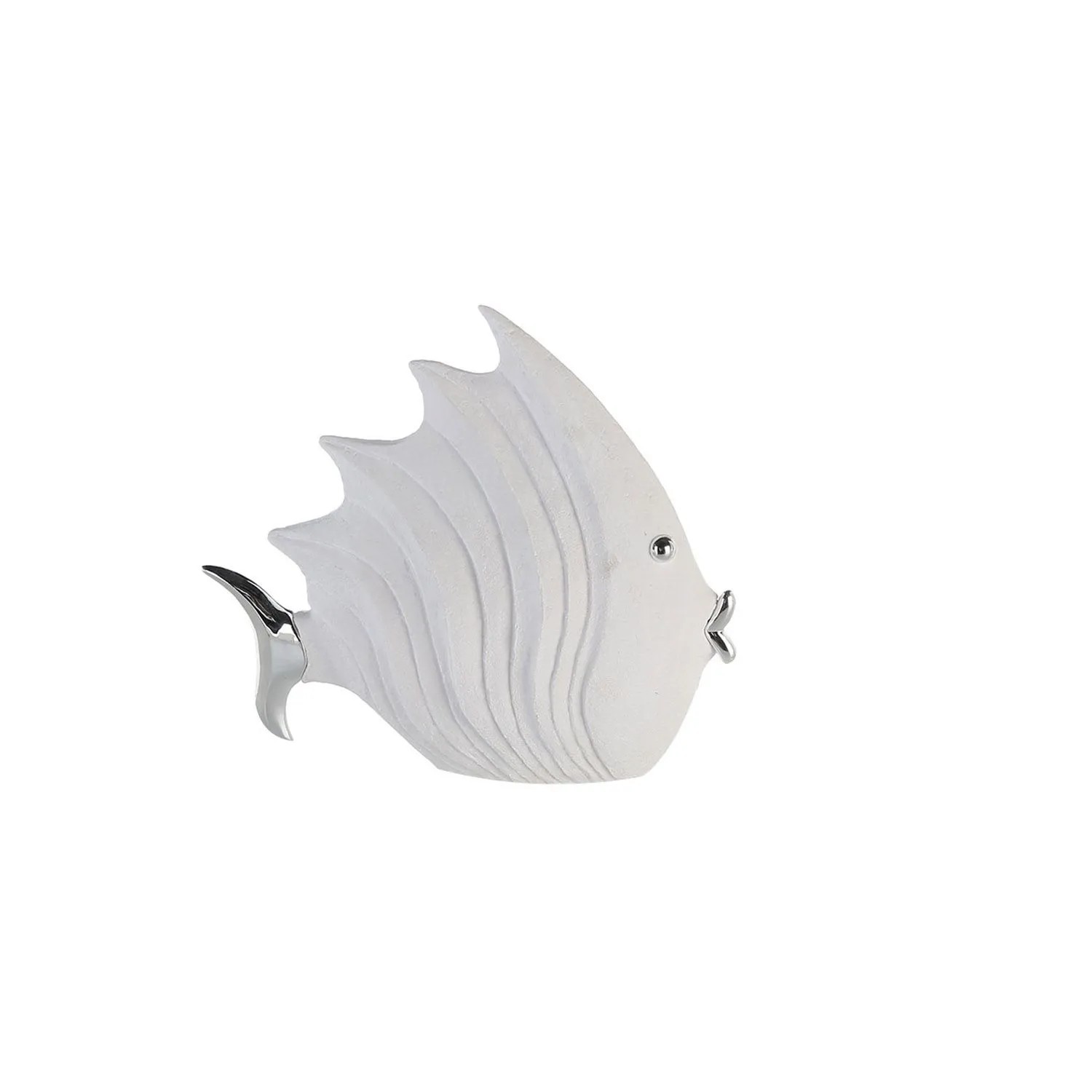 Gilde Figur Fisch Weiß 26 cm x 29 cm