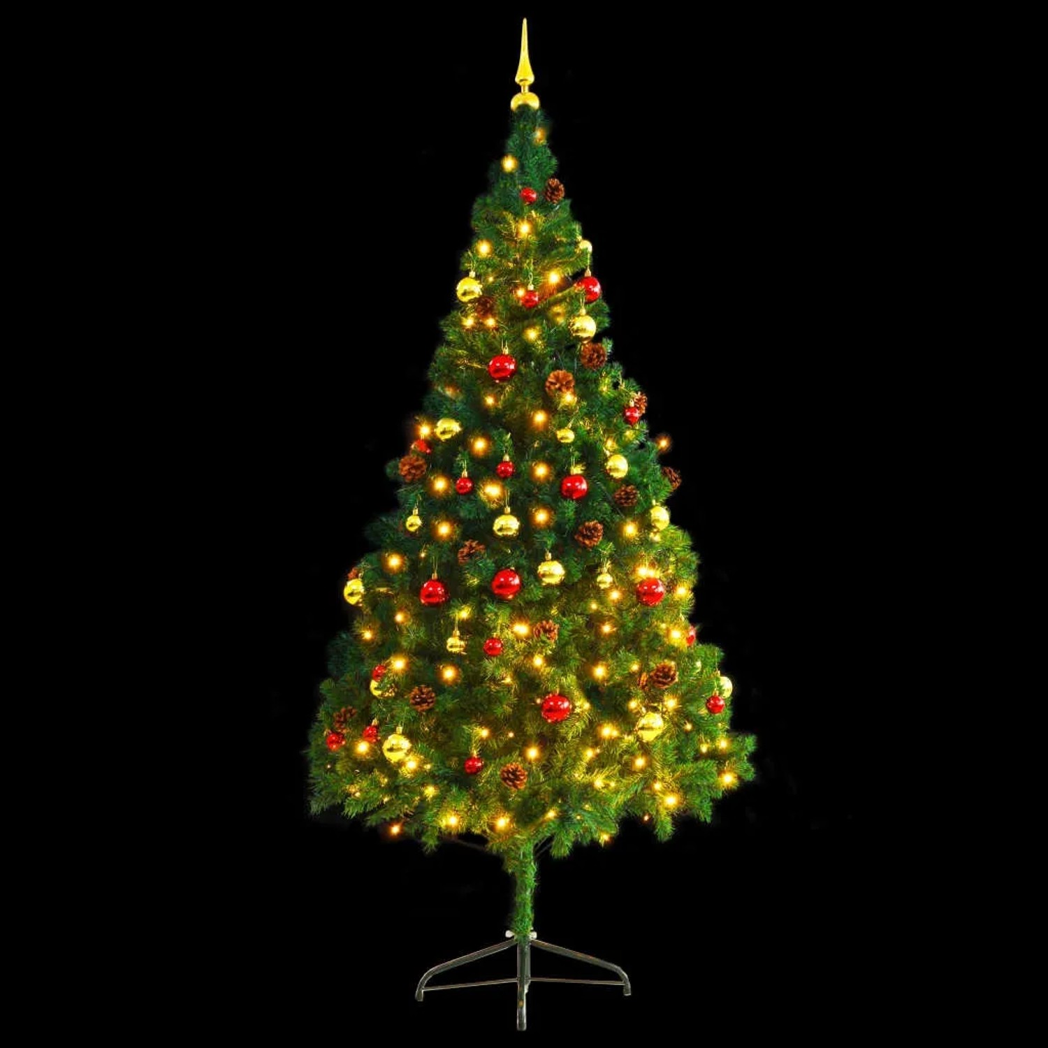 vidaXL Knstlicher Weihnachtsbaum LED geschmckt Grn 210 cm PVC kaufen bei  OBI