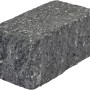 Diephaus Mauerstein Maximo Kina, schwarz, 25x12,5x12,5 cm. Ideal für Mauern und Palisaden.