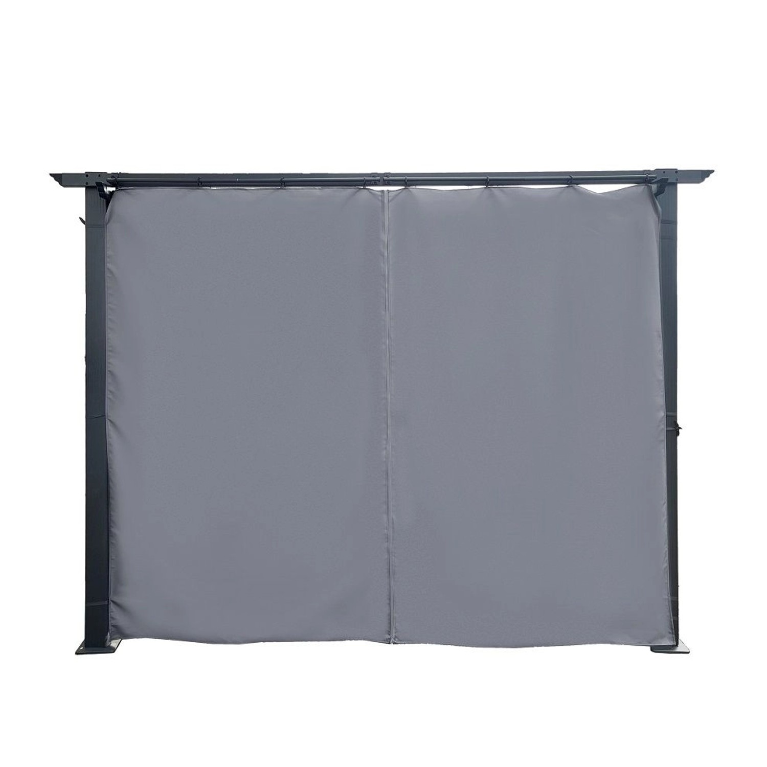 Jet-Line Seitenvorhang, anthrazit, für Pavillon Luxor/Kairo, 2 Stück à 3 m.