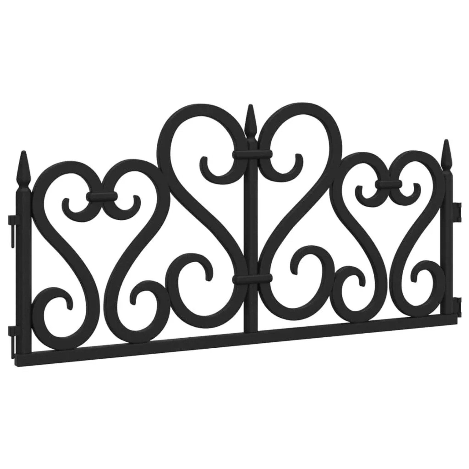 vidaXL Rasenkanten 17 Stk Schwarz 10 m PP 318301