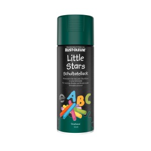 Rust-Oleum Little Stars Schultafellack Sprühfarbe in Drachenei (Grün), 400 ml Dose.