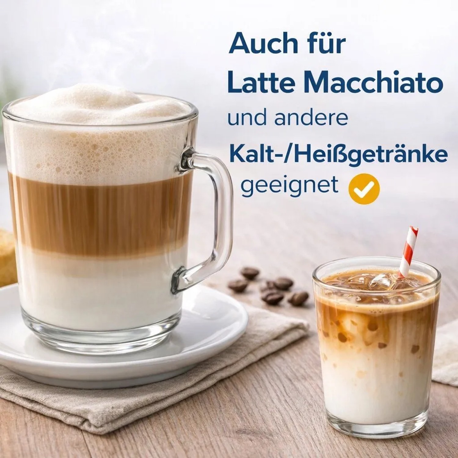 BigDean 6 Latte Macchiato Gläser Mit Henkel 230 ml Klare Latte Gläser_2