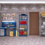 Relaxdays Schwerlastregal 5 Ebenen Stahl MDF Blau 180 cm x 70 cm x 30 cm Traglast 500 kg_2