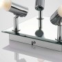 Moderne, 4-flammige Lindby Deckenlampe Zela aus Chrom, spritzwassergeschützt für Bad.