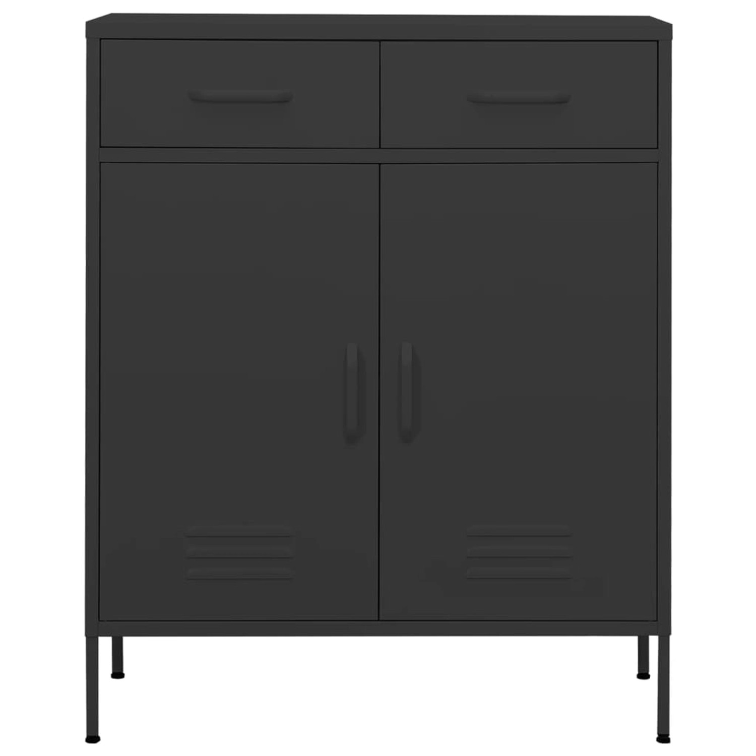 vidaXL Lagerschrank Anthrazit 80x35x101,5 cm Stahl  Modell 2 günstig online kaufen