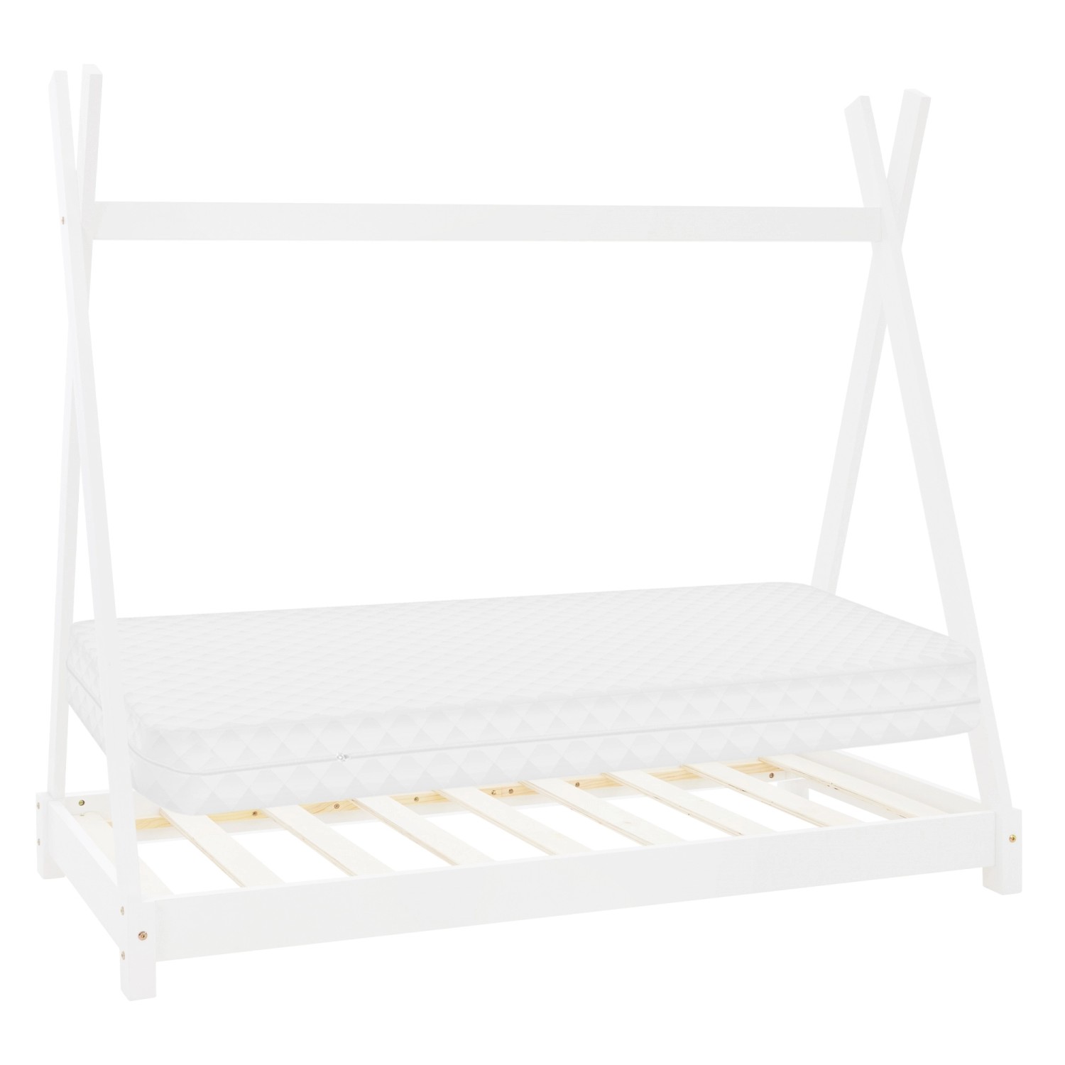 ML-Design Kinderbett Tipi 80x160cm Hellgrau mit Matratze und Lattenrost aus günstig online kaufen