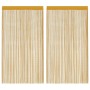 vidaXL Fadenvorhänge 2 Stk Golden 100x250 cm 4102035