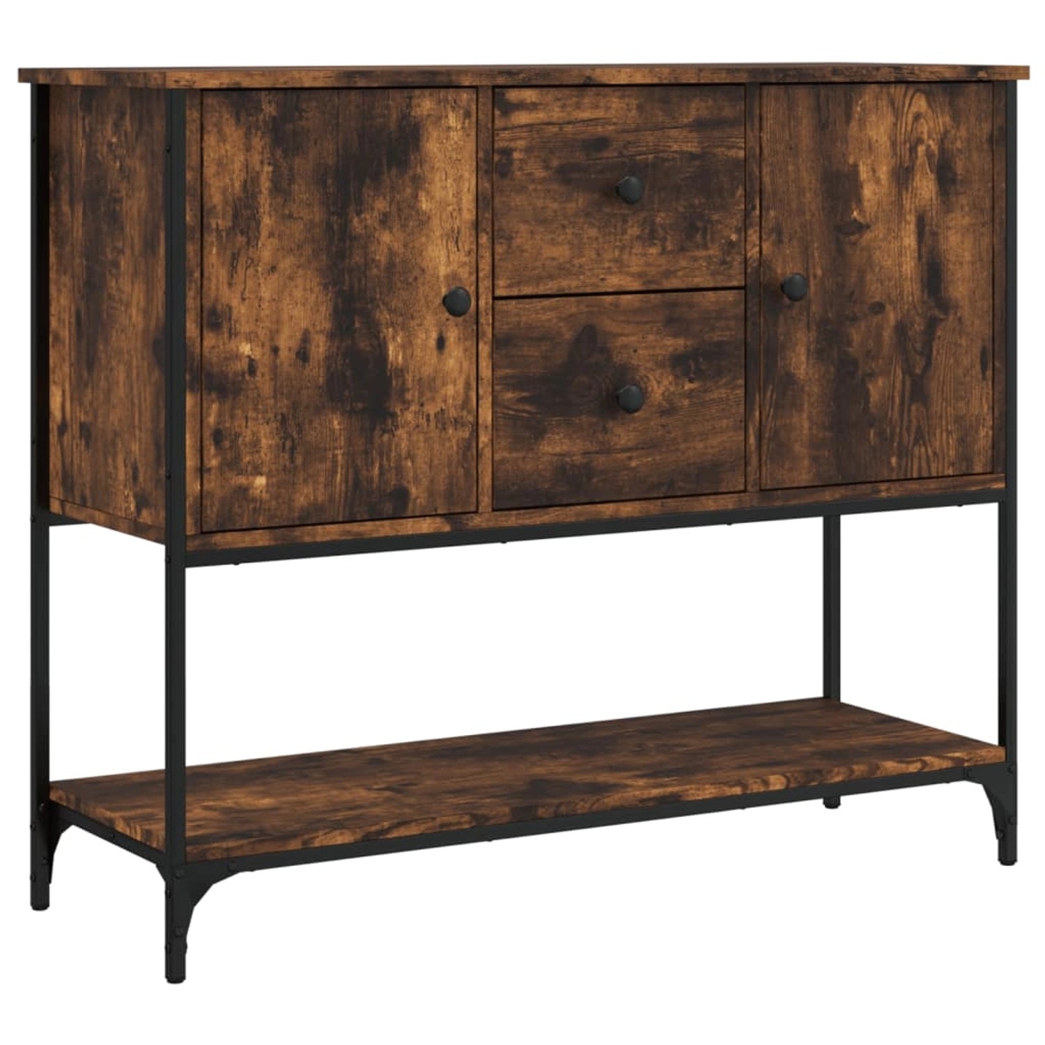 vidaXL Sideboard Räuchereiche 100x36x85 cm Holzwerkstoff 835556