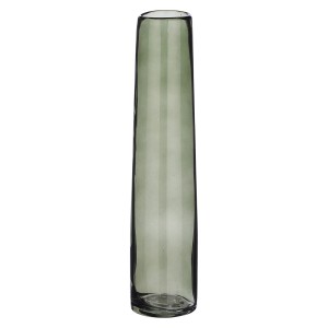 Schmale, grüne Vase Xandra von Mica Decorations, 30,5 cm hoch, ideal für Einzelblumen.