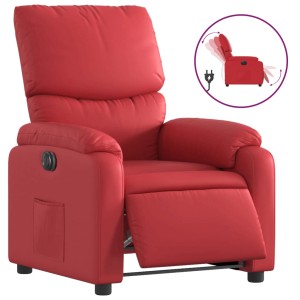 vidaXL Relaxsessel Elektrisch Rot Kunstleder 3204877