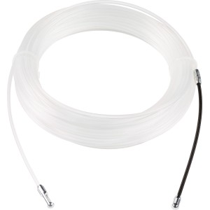 Transparente PVC-Einziehspirale, 20 m, zum Durchziehen von Kabeln in Leerrohren.